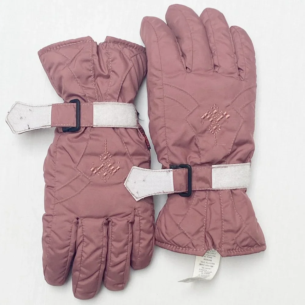 Kombi - Purple Snow Glove with Genuine Leather, Size M